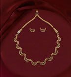 Traditional Crescent Design Necklace Set for Women & Girls