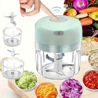 Cordless Mini Electric Chopper and Food Processor, Mini Electric Garlic Mincer with Rechargeable Battery, USB Charging Grinder - Compact Portable Design, Cordless Food Processor, Perfect for Garlic, Ginger, Onion