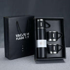 Pack of 1 Vacuum Flask Set with 2 Cups, Double Wall Stainless Steel Thermo 500ml Vacuum Insulated Bottle
