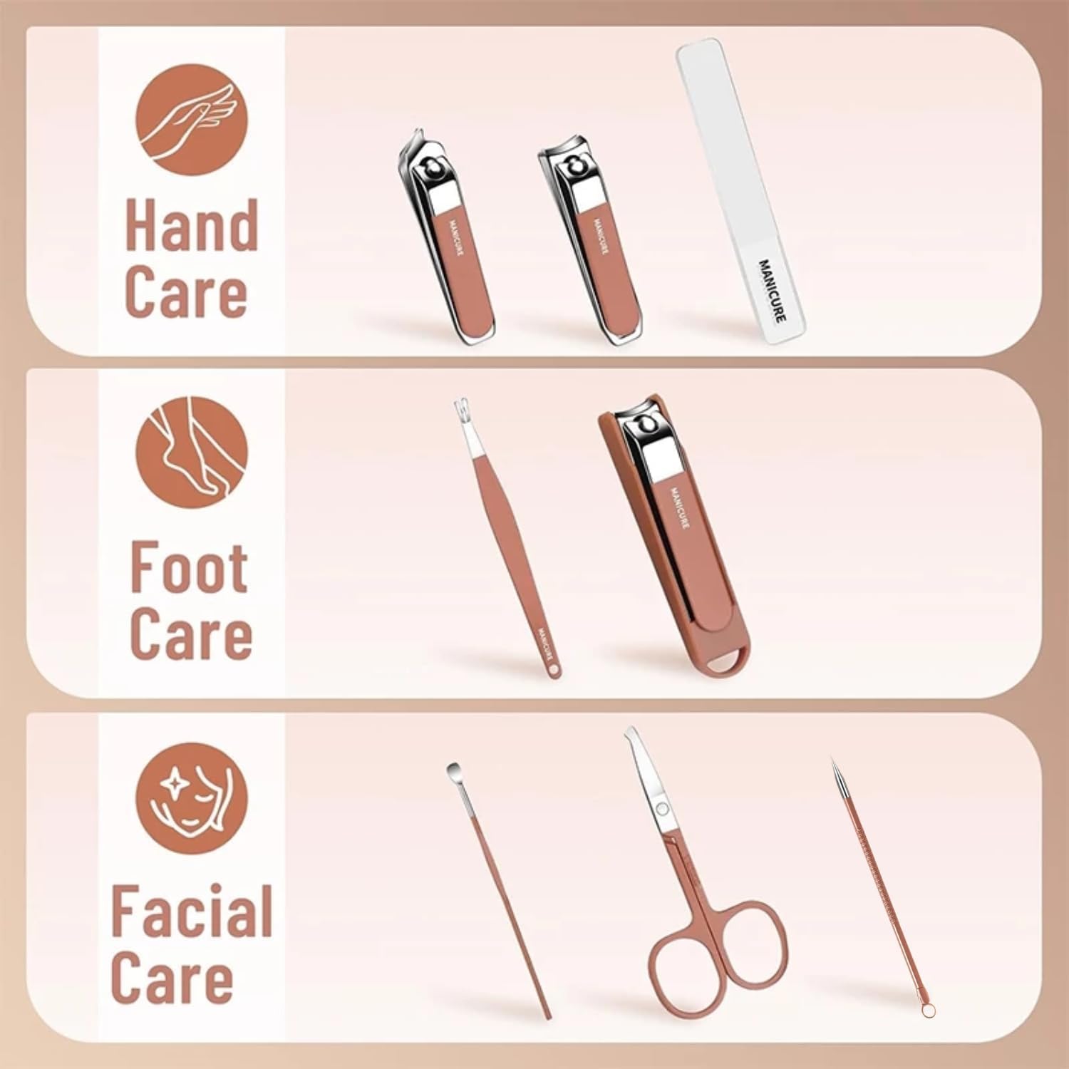 8 in 1 Nail Clipper Set – Professional Manicure & Pedicure Kit for Men & Women