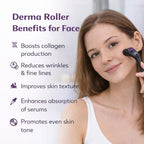 Derma Roller 1.00 mm with Disinfectant | With 540 Titanium Alloy Needles | Promotes Beard & Hair Growth & Reduces Acne Scars | Safe & Effective to Use