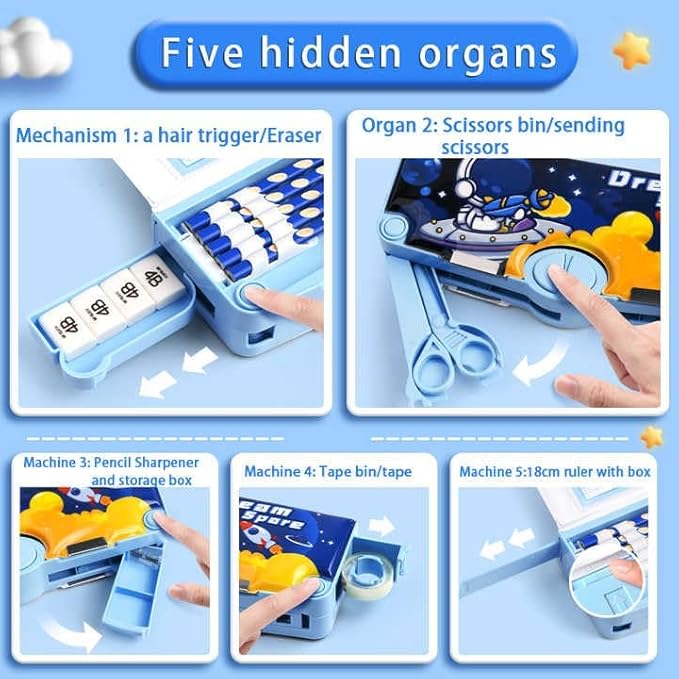 Multi-Functional Pencil Box For Kids, Pencil box for Boys and Girls, Special and Unique Box