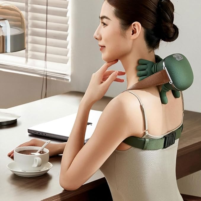 Shoulder & Neck Massager for Pain Relief | Deep Tissue Kneading with Dual-Zone Heat & 2-Speed Temperature Control | Back & Leg Massager