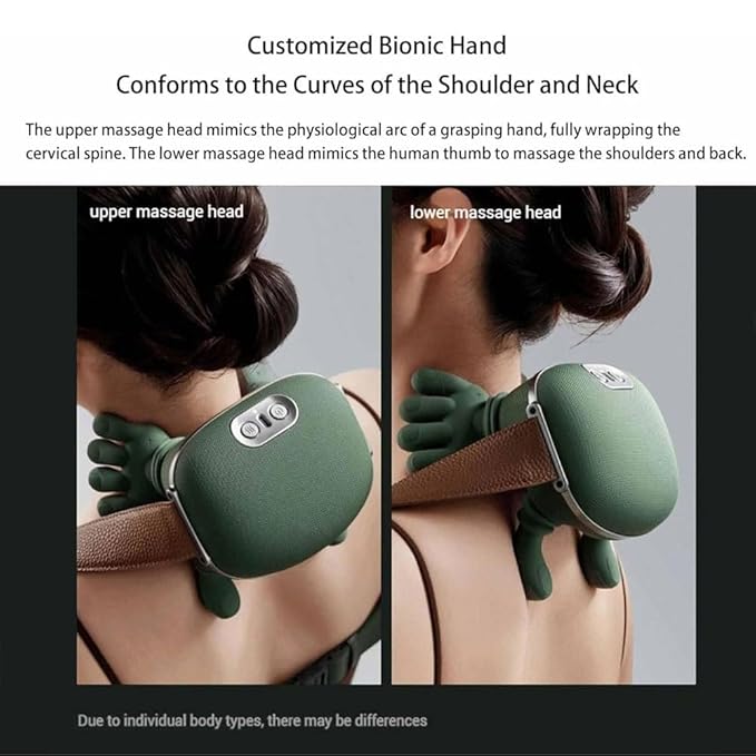 Shoulder & Neck Massager for Pain Relief | Deep Tissue Kneading with Dual-Zone Heat & 2-Speed Temperature Control | Back & Leg Massager