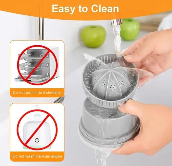 Electric Citrus Juicer with Easy-Clean Design, Compact Fruit Squeezer with Direct Serve Spout, Manual Hand Press Juicing Machine for Orange, Lemon, Fresh Juice