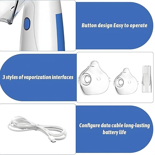 Nebulizer, Portable Mesh Nebulizer Mini Vaporizer Handheld Atomizers for Adults and Children, Ultrasonic Humidifier for Home and Travel Use, Steam Mesh Inhalator(2025)