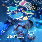 Night Light Rabbit Sky Projector for Kids360° Rotating Lamp with 6 Films, 5 Colors and Rechargeable Battery.(Night Light Projector)