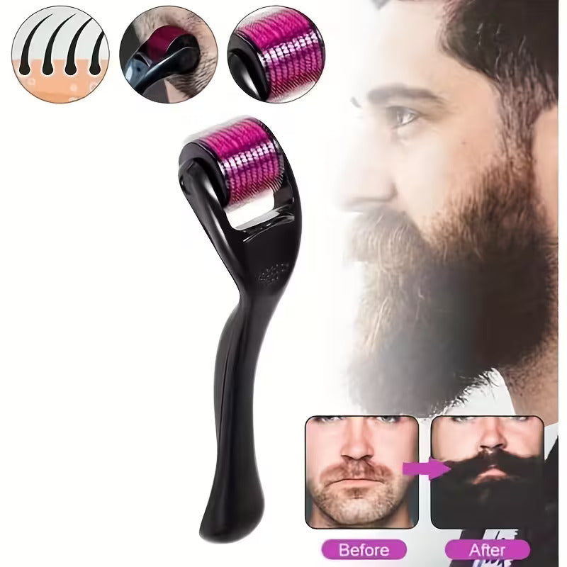 Derma Roller 1.00 mm with Disinfectant | With 540 Titanium Alloy Needles | Promotes Beard & Hair Growth & Reduces Acne Scars | Safe & Effective to Use