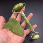 Facial Massager Jade Roller, Stone for Face Neck Healing Skin Wrinkles & Serum Application