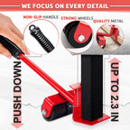 Furniture Lifter and Mover Tool Set, Wheels for Heavy Furniture, Heavy Appliances Mover for Home, Fridge Slider Wheel, 360° Rotational