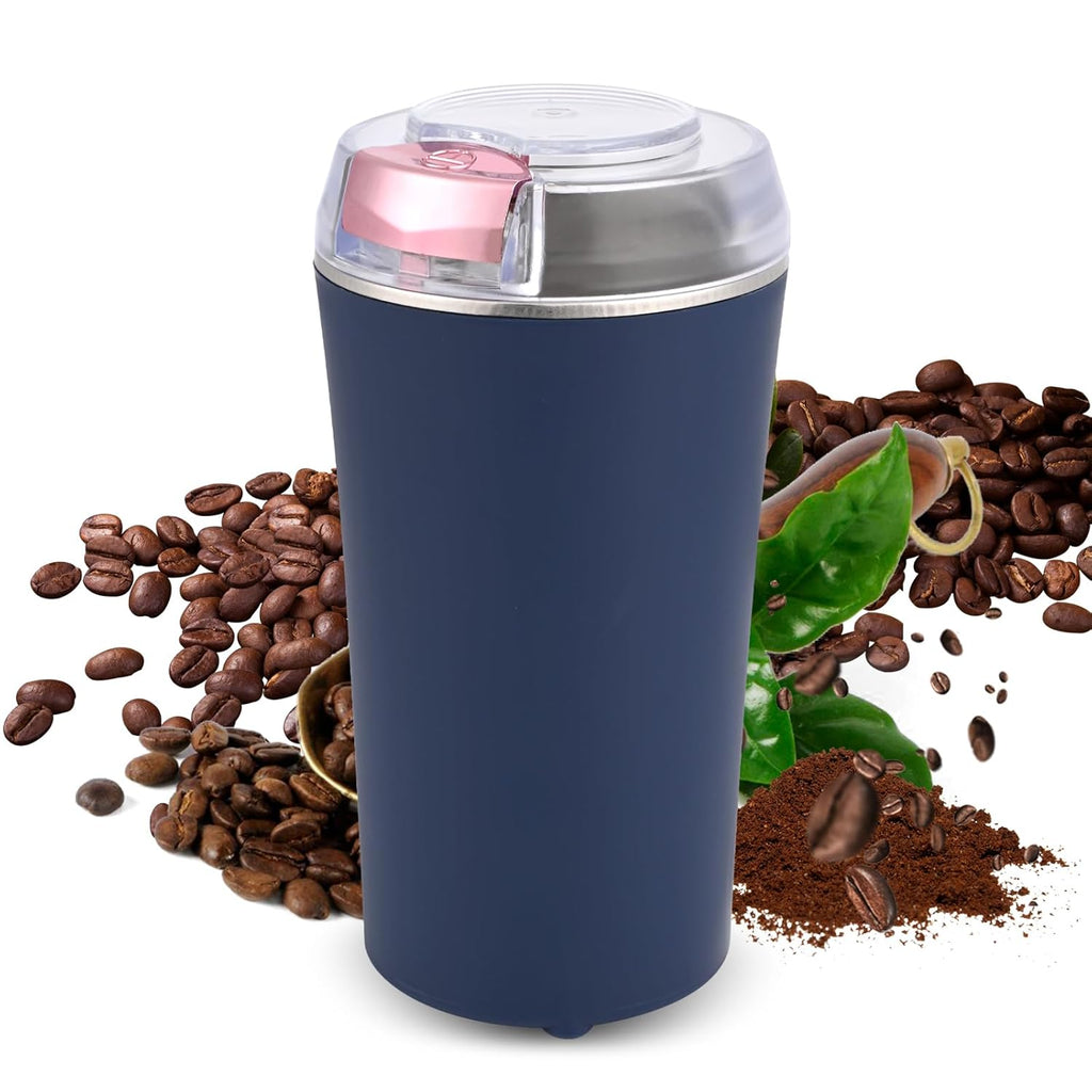 ELECTRIC COFFEE GRIANDER | With Stainless Steel Blades, Overheating Protection, Portable for Beans