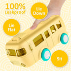 Bus Shape Water Bottle For Kids With Strap Leak-Proof Cartoon Water Bottle With Wheels (3 Color), 500 ML