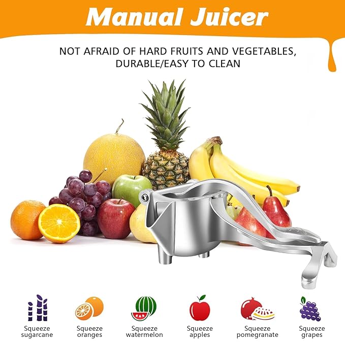 A Manual Juicer, Lemon Squeezer, Multifunctional Hand Press Juicer, Fruit Juice Extractor
