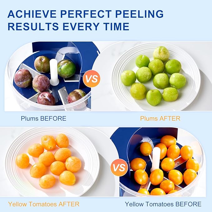 Electric Grape Peeler & fruit Slicer | Compact Design for Kitchen and Commercial Use, USB Charging, Lithium Battery, ABS Material, Food Preparation Tool, Kitchen Gadget, Durable Kitchenware, Grape Peeler, Vegetable Chopper and Slicer,
