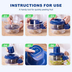 Electric Grape Peeler & fruit Slicer | Compact Design for Kitchen and Commercial Use, USB Charging, Lithium Battery, ABS Material, Food Preparation Tool, Kitchen Gadget, Durable Kitchenware, Grape Peeler, Vegetable Chopper and Slicer,