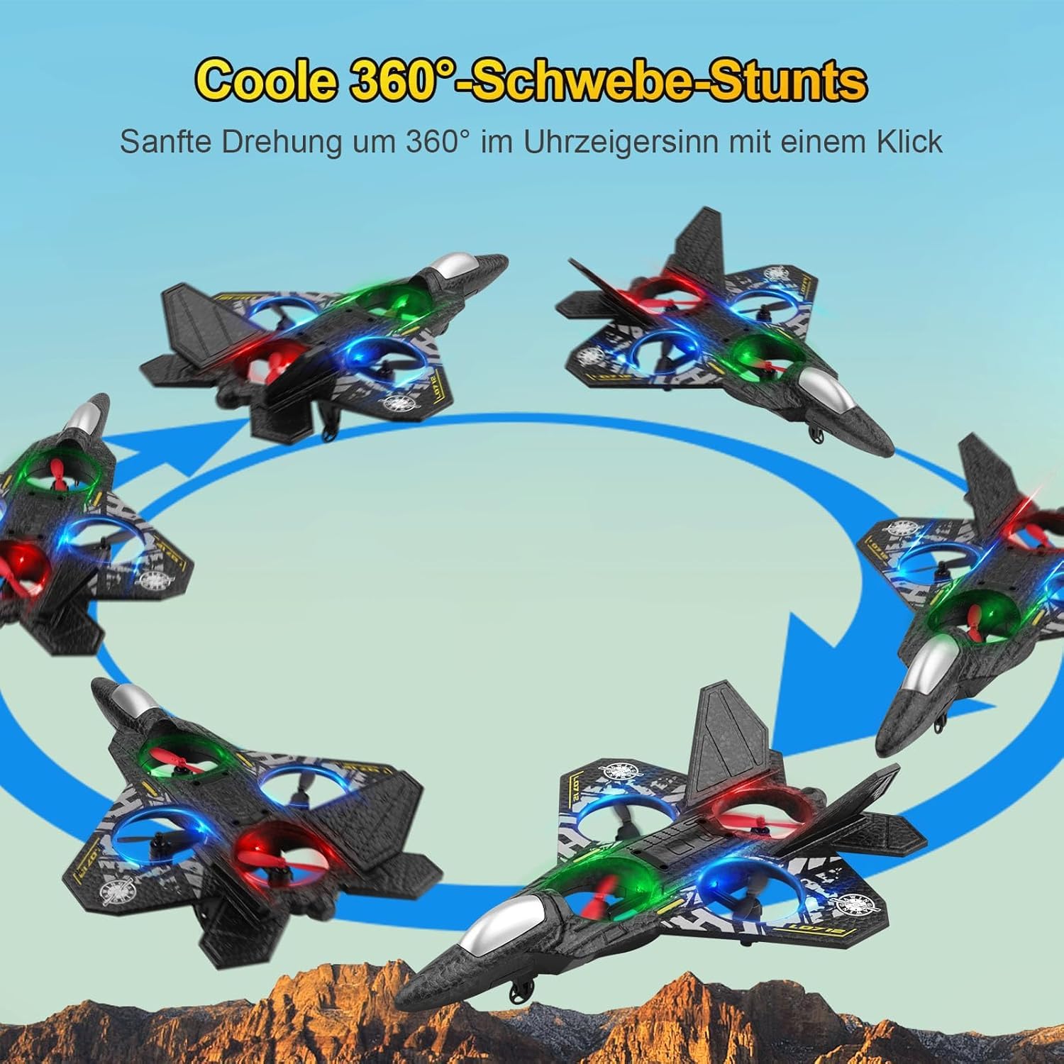 Remote Control Airplane with Camera for Kids, RC Camera Fighter Jet for Kids Adults 360° Flip, Stunt Roll, Camera Drones Toy