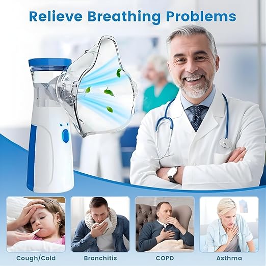 Nebulizer, Portable Mesh Nebulizer Mini Vaporizer Handheld Atomizers for Adults and Children, Ultrasonic Humidifier for Home and Travel Use, Steam Mesh Inhalator(2025)