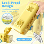 Bus Shape Water Bottle For Kids With Strap Leak-Proof Cartoon Water Bottle With Wheels (3 Color), 500 ML