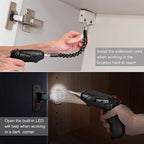 47 in 1 Cordless Electric Screwdriver with LED Light – Rotatable Rechargeable Power Screwdriver Kit, 4.2V Lithium Battery