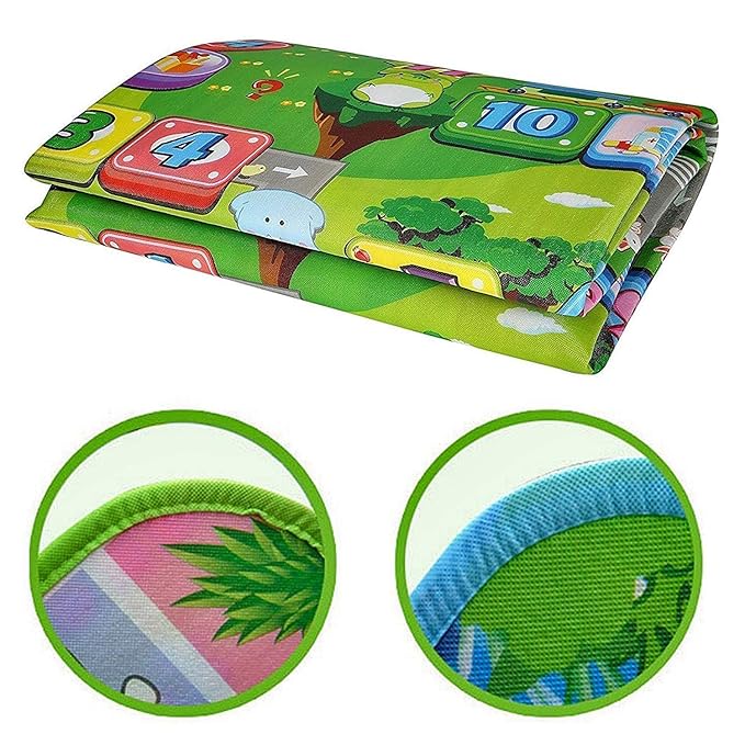 Double Sided Water Proof Baby Play Mat, Play Mats For Kids Large Size, Baby Carpet (Size - 6 Feet X 4 Feet)