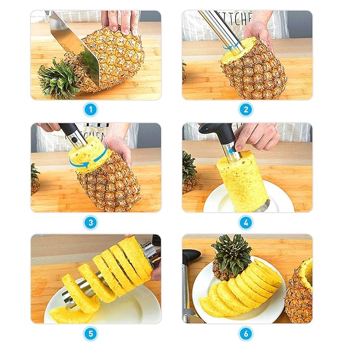 Stainless Steel Pineapple Cutter and Fruit Peeler Corer, Pineapple Cutter and Peeler