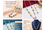 Fancy High Gold Moti Mala Set | Perfect for Ethnic & Indo-Western Outfits | Handcrafted Chain Detailing