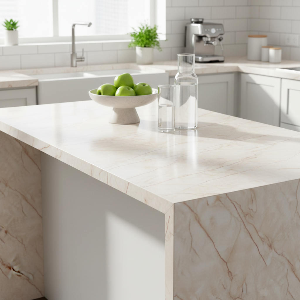 Wallpaper for Kitchen, Table, Ply, Wooden | Marble Contact Paper – Self Adhesive, Waterproof, Easy to Clean ( 2Ft * 6 Ft ) Sticker wallpaper