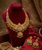 Choker Necklace Set for Women – Gold Plated South Indian Bridal Jewellery with Kundan Work & Jhumka Earrings