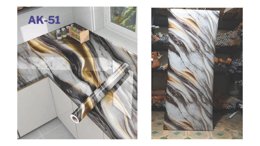 Wallpaper for Kitchen, Table, Ply, Wooden | Marble Contact Paper – Self Adhesive, Waterproof, Easy to Clean ( 2Ft * 6 Ft ) Sticker wallpaper