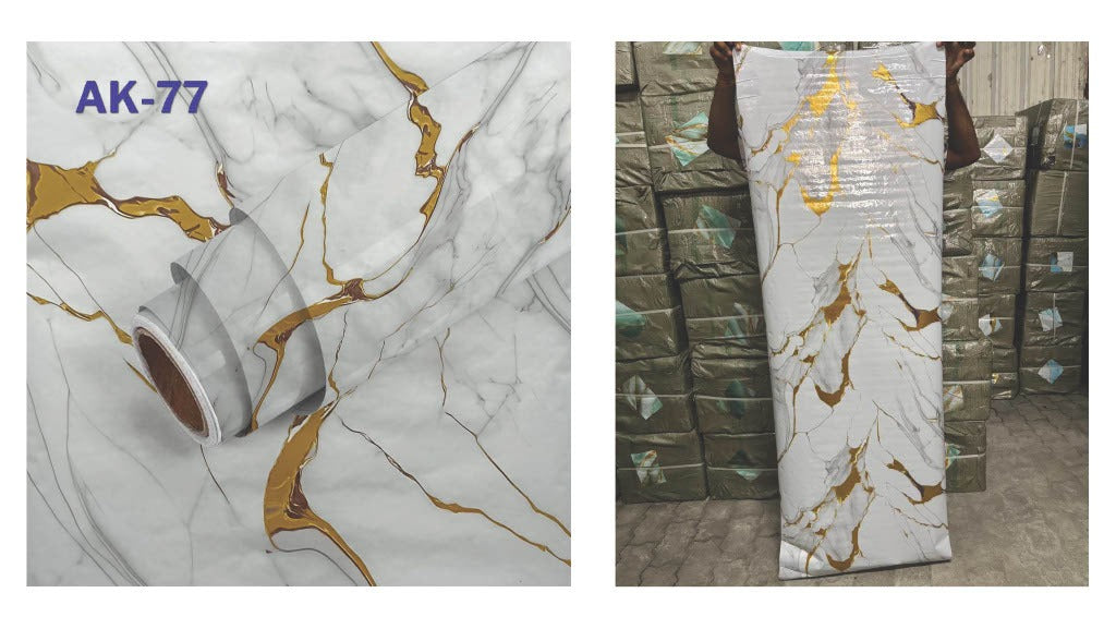 Wallpaper for Kitchen, Table, Ply, Wooden | Marble Contact Paper – Self Adhesive, Waterproof, Easy to Clean ( 2Ft * 6 Ft ) Sticker wallpaper