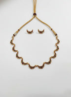 Traditional Crescent Design Necklace Set for Women & Girls