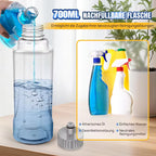 pray Mop for Cleaning Floors - Microfibre Floor Mops Wet Dry Flat Mop with 700ML Refillable Bottle & Washable Pads Replacement, Dust Kitchen Mop for Wooden Laminate Tile Marble Hard Floors
