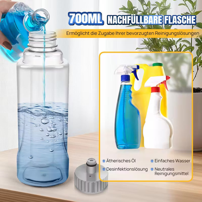 pray Mop for Cleaning Floors - Microfibre Floor Mops Wet Dry Flat Mop with 700ML Refillable Bottle & Washable Pads Replacement, Dust Kitchen Mop for Wooden Laminate Tile Marble Hard Floors