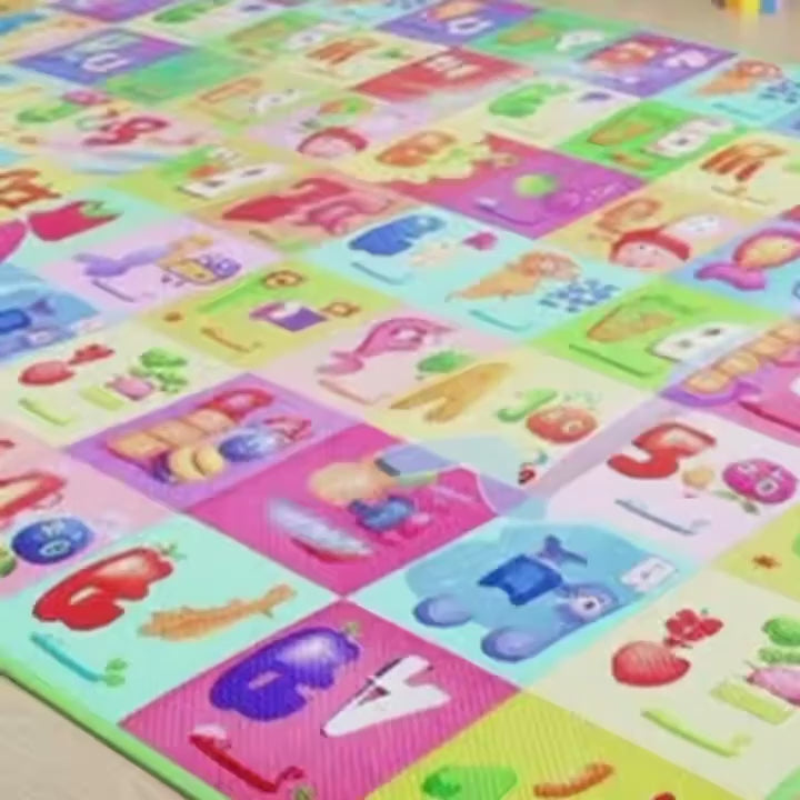 Double Sided Water Proof Baby Play Mat, Play Mats For Kids Large Size, Baby Carpet (Size - 6 Feet X 4 Feet)